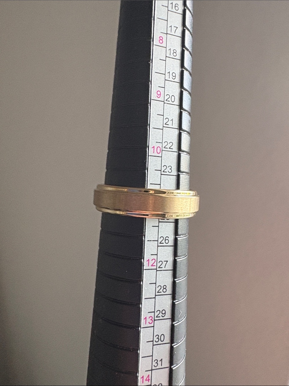 NWT [Triton] 6mm Tungsten Carbide Step Edge Comfort Wedding Band in Gold Mens 11 - Picture 12 of 14